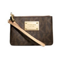 Michael Kors Brown Jet Set Signature Small Wristlet